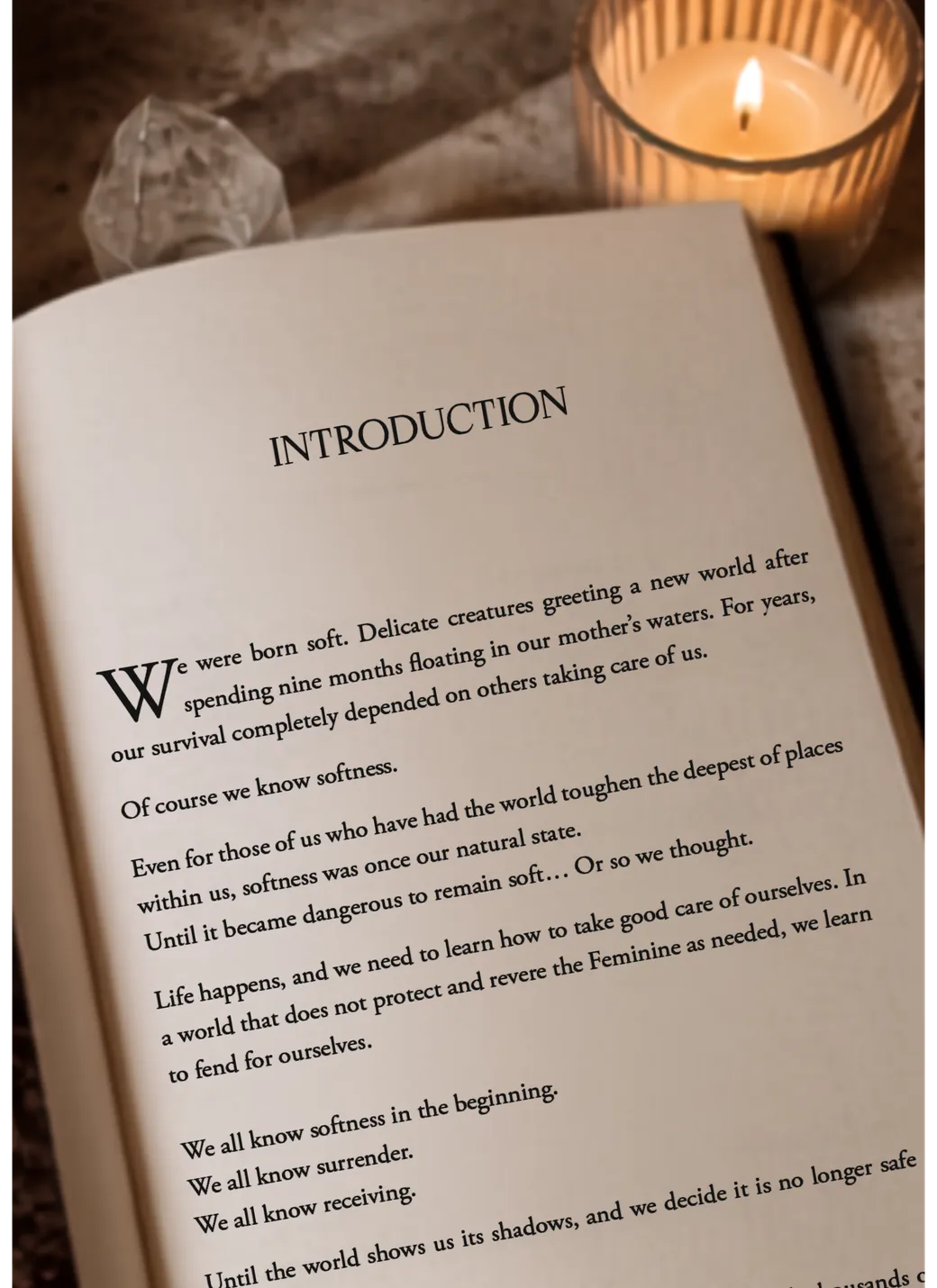 The opening Introduction page of Honey & Fire by candlelight